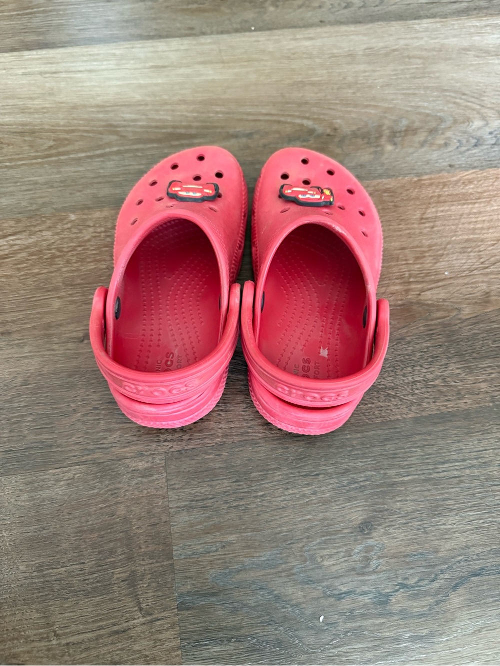 Crocs - Red - Size c10 with Removable Jibbitz - Picture 2 of 5